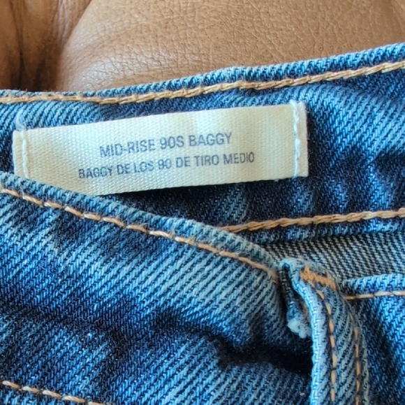 Universal Thread Mid Rise 90s Baggy Cuffed  Straight Leg Jeans - Picture 3 of 7